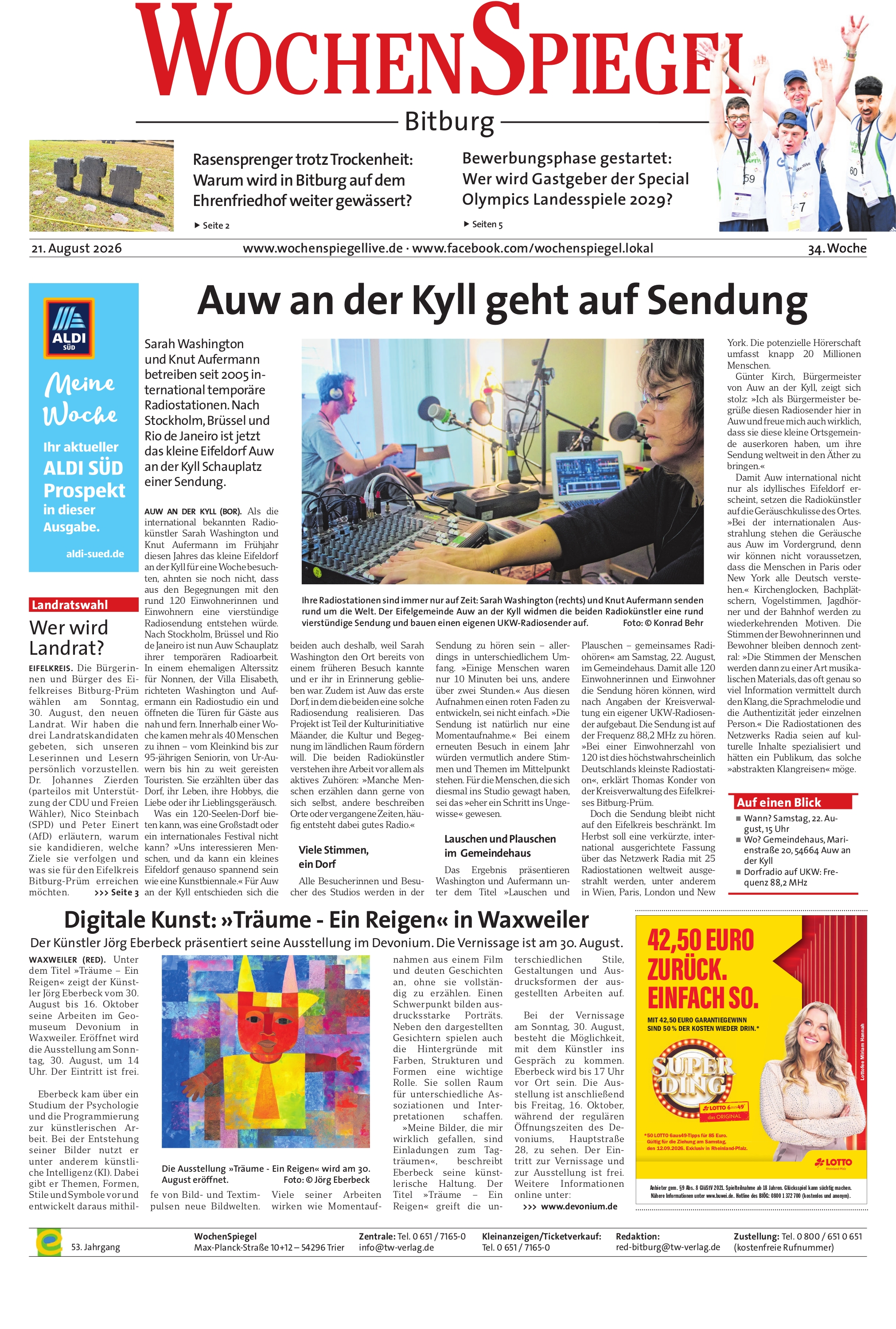 Bitburger WochenSpiegel - 34. Woche | 21.08.2026
