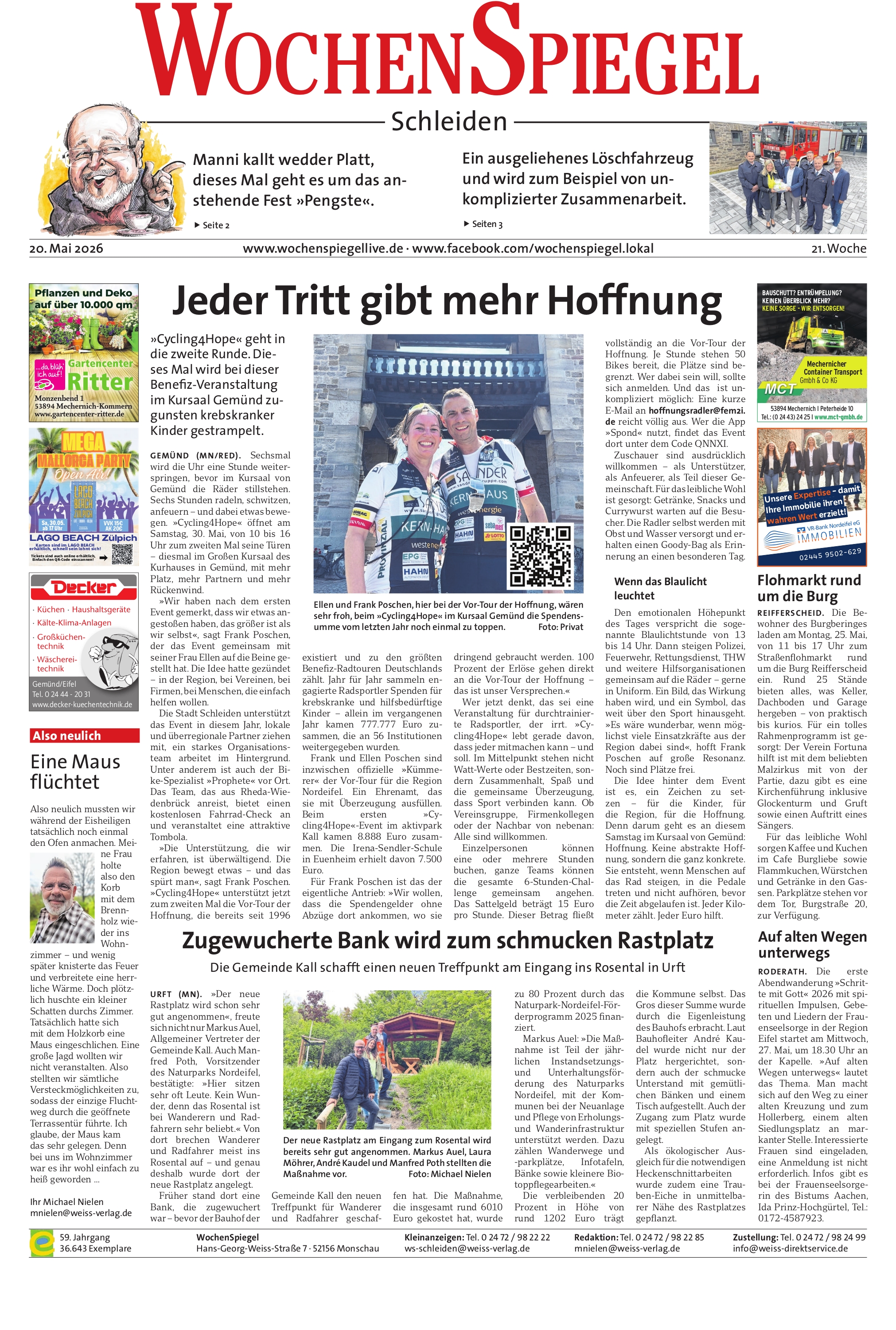 Schleidener WochenSpiegel - 21. Woche | 20.05.2026
