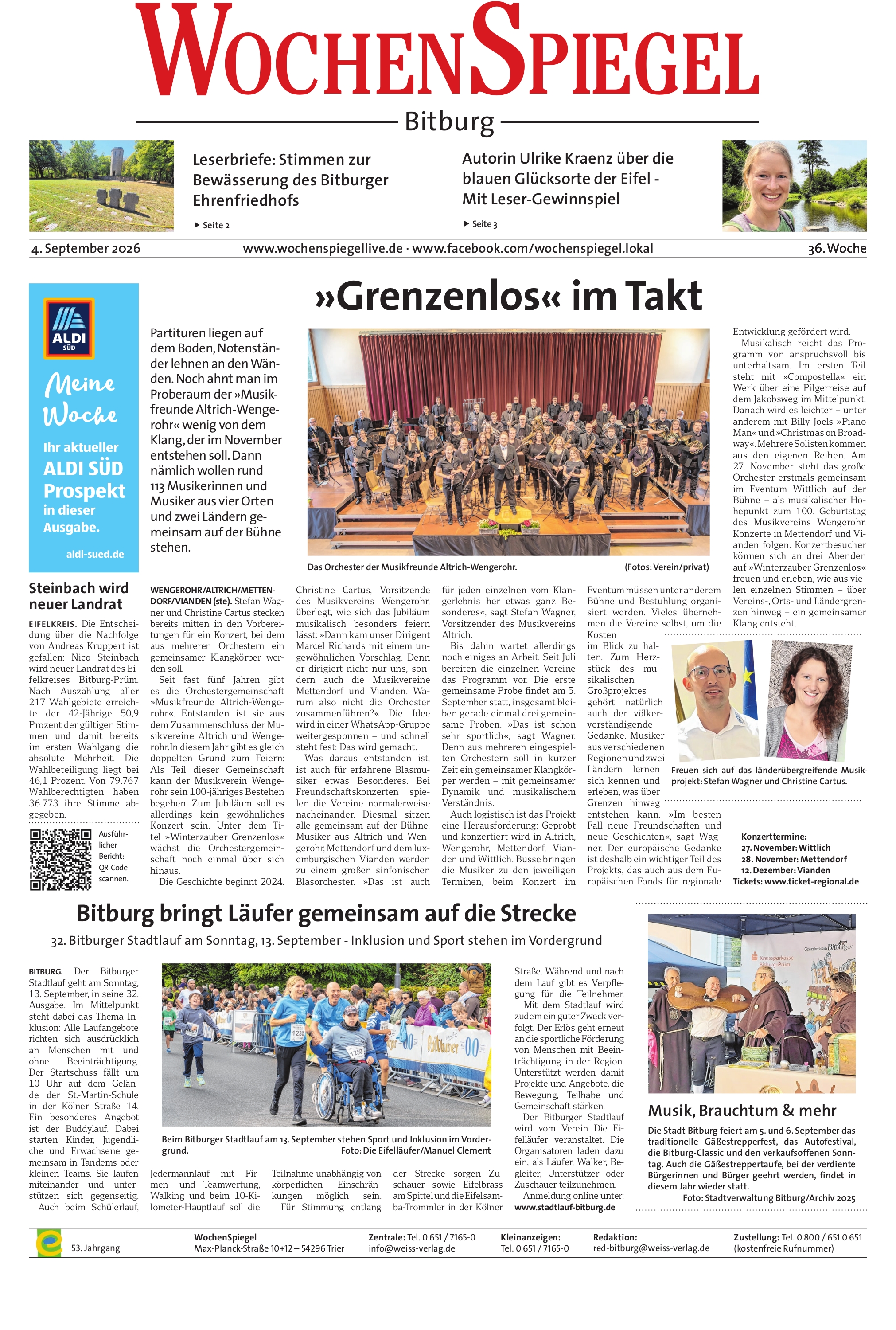 Bitburger WochenSpiegel - 36. Woche | 04.09.2026