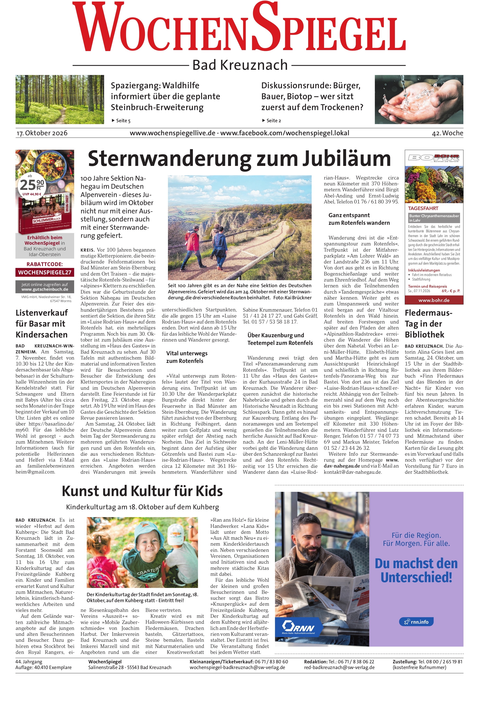 Bad Kreuznacher WochenSpiegel - 42. Woche | 16.10.2026