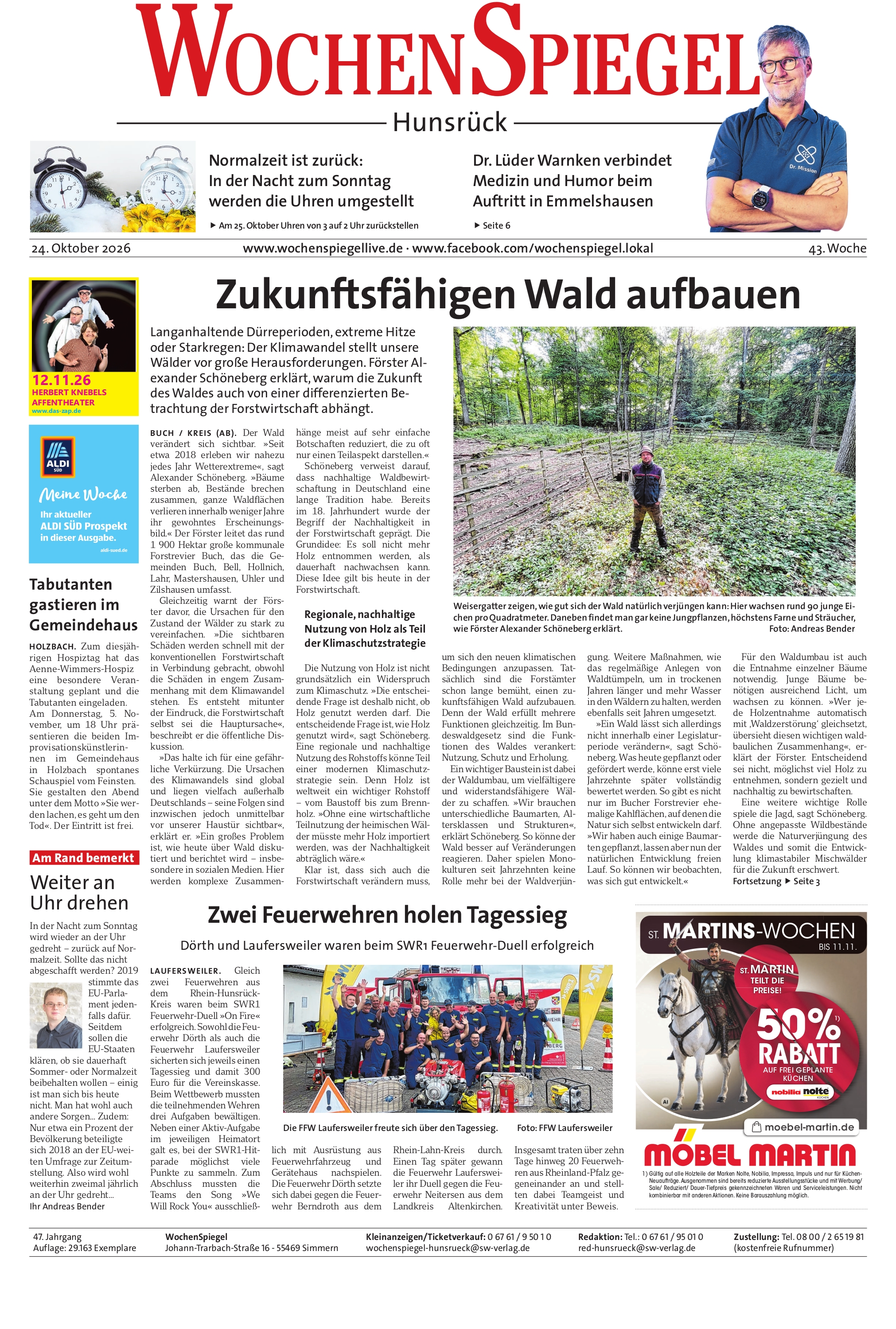 Hunsrücker WochenSpiegel - 43. Woche | 23.10.2026