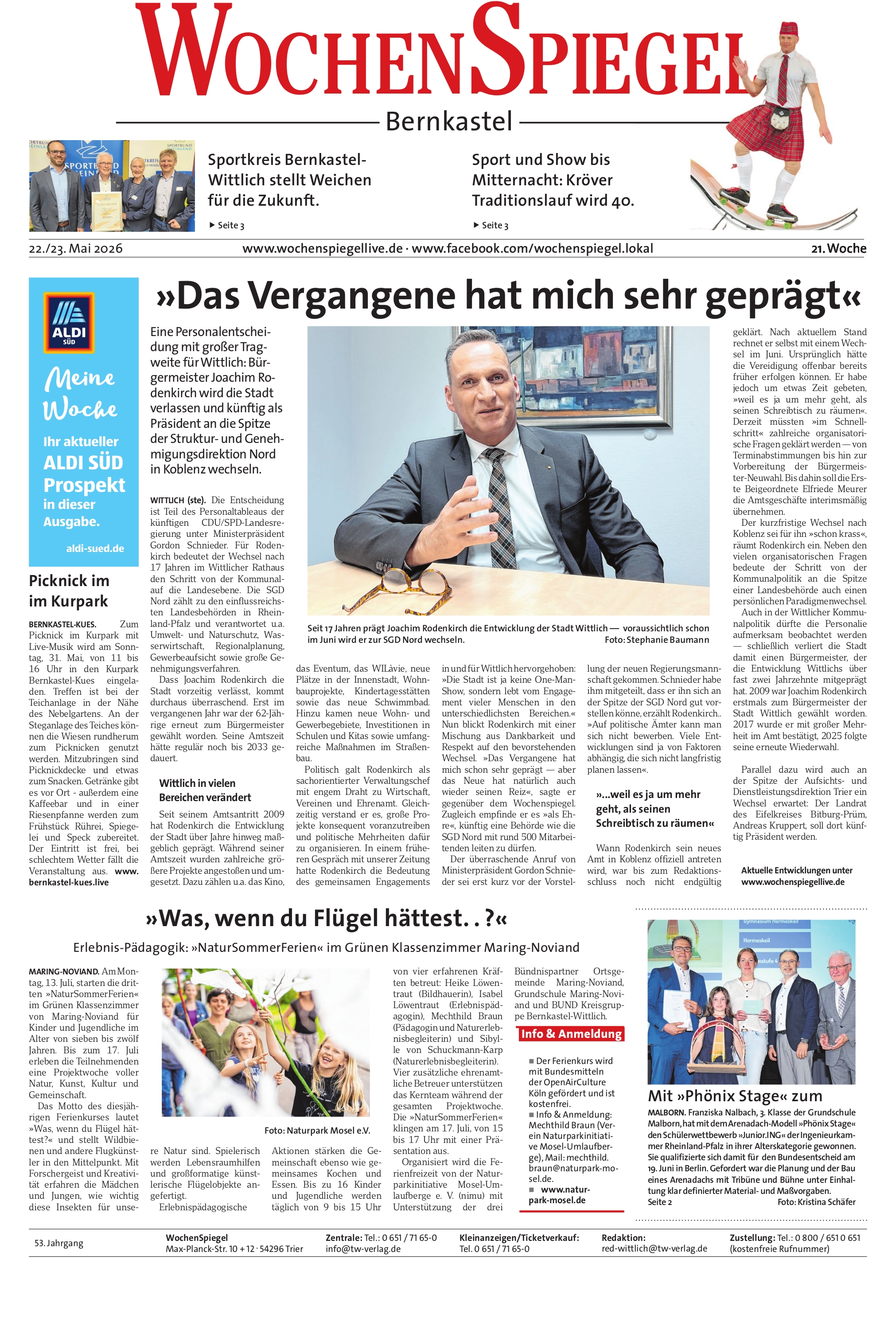 Bernkasteler WochenSpiegel - 21. Woche | 21.05.2026