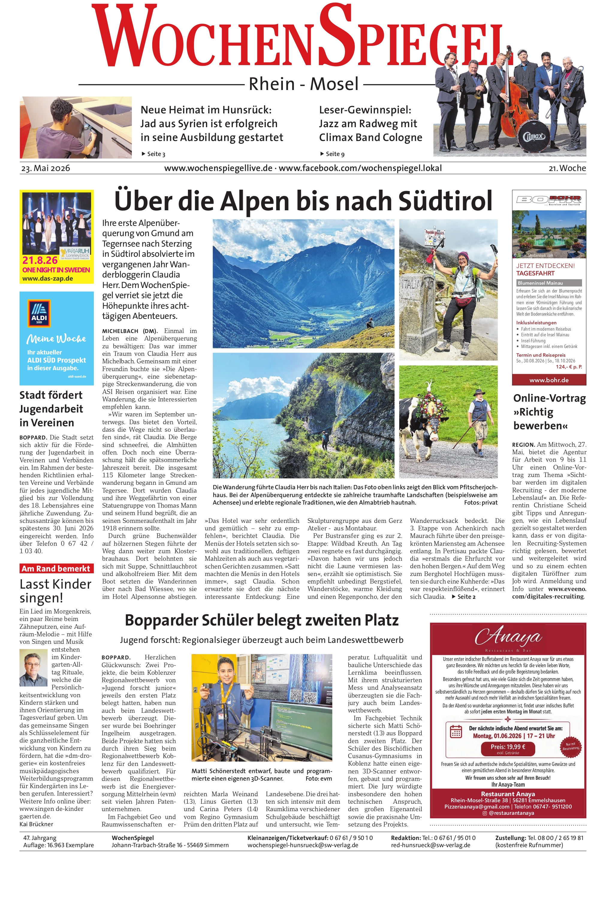 Rhein-Mosel WochenSpiegel - 21. Woche | 21.05.2026