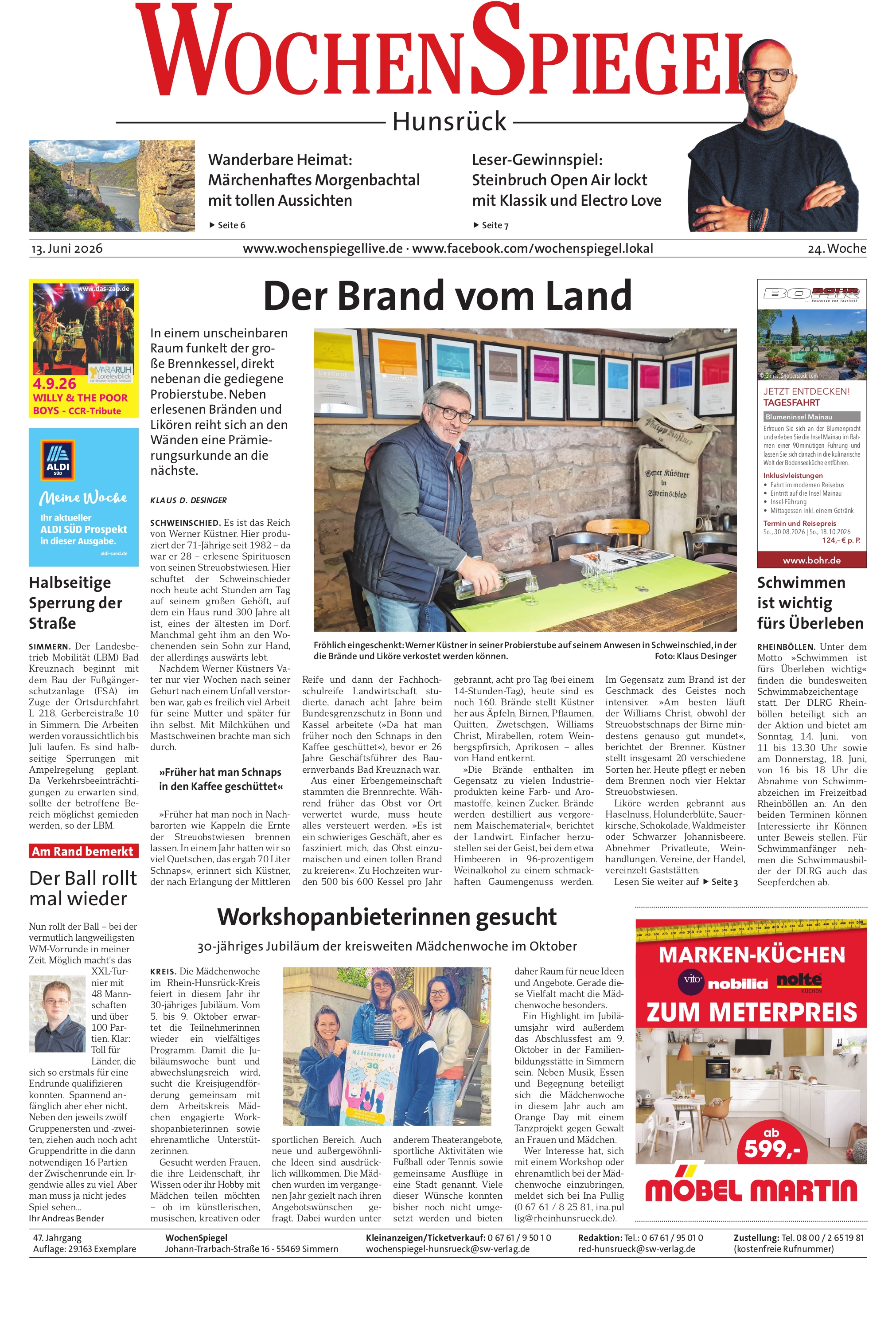 Hunsrücker WochenSpiegel - 24. Woche | 12.06.2026