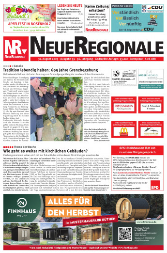 aktuelle NeueRegionale als ePaper