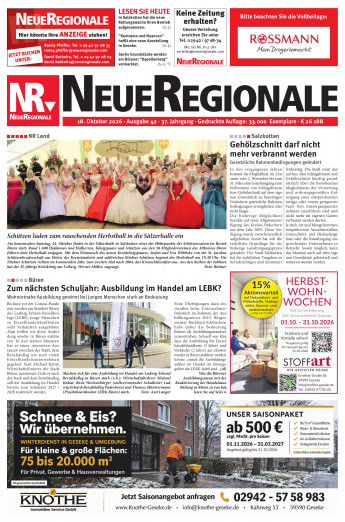 aktuelle NeueRegionale als ePaper